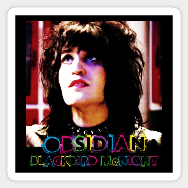 Obsidian Blackbird McNight Sticker by jensonpan